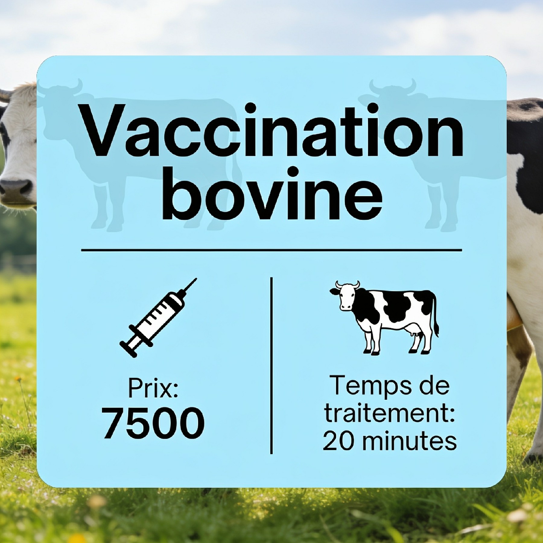 Vaccination bovine
